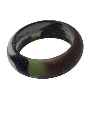 Camouflage Silicone Ring Mens Size 10 Durable Lightweight Wedding  Band